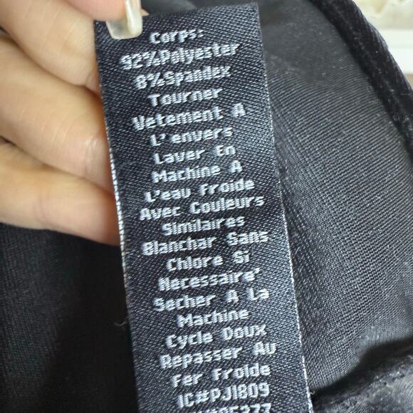 Sanctuary Sz. XL velvety black snap up top, sexy, day night, dress casual #4336 - Picture 7 of 10